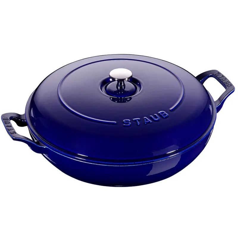 Staub Cast Iron 3.5-Quart Braiser - Dark Blue