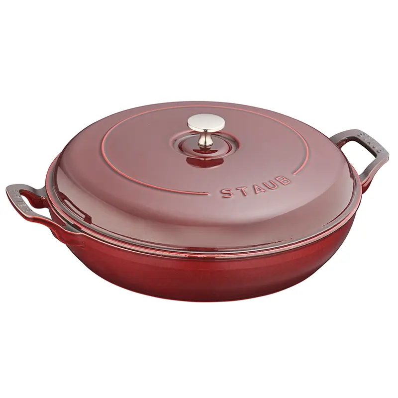 Staub Cast Iron 3.5-Quart Braiser - Grenadine