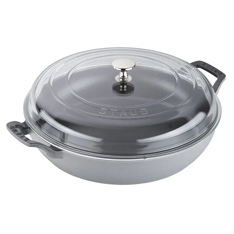 Staub Cast Iron 3.5-Quart Braiser With Glass Lid - Graphite Grey