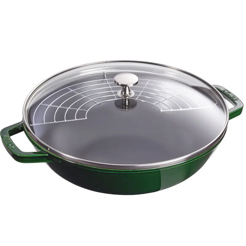 Staub Cast Iron 4.5-Quart Perfect Pan - Basil
