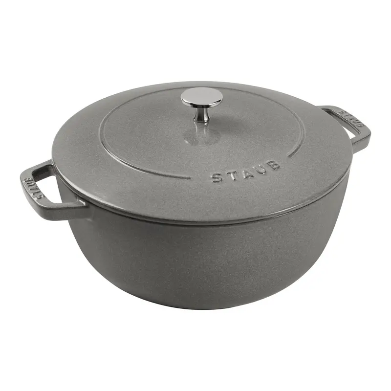 Staub Cast Iron - Specialty Shaped Dutch Ovens 5-qt Essential French Oven - Graphite Grey