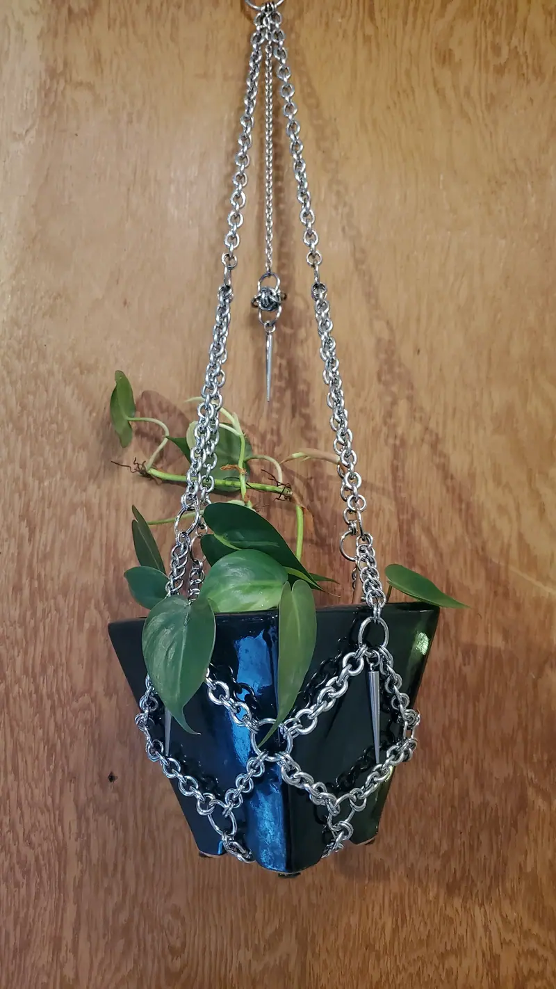 Steel Woven Chain Plant Hanger CC