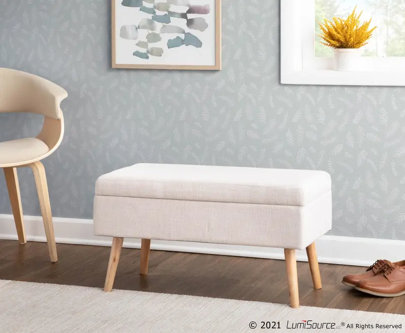 Storage Bench Beige By LumiSource
