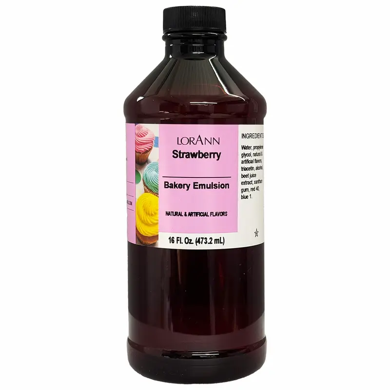 Strawberry, Baking Flavoring Emulsion 16oz by LorAnn