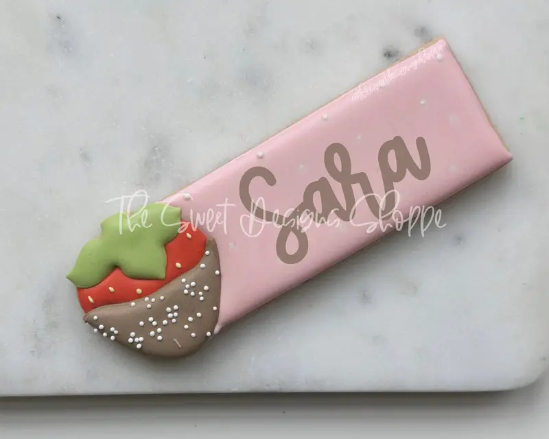 Strawberry Name Tag - Cookie Cutter
