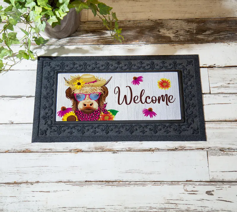 Summer Highland Cow Sassafras Switch Mat