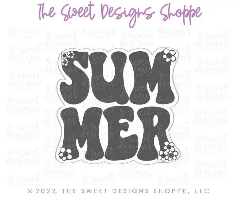 SUMMER Retro Plaque - Cookie Cutter