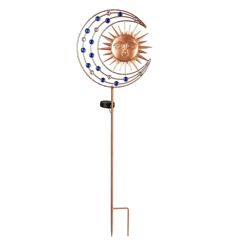 Sun, Moon, & Stars Garden Stake, Blue