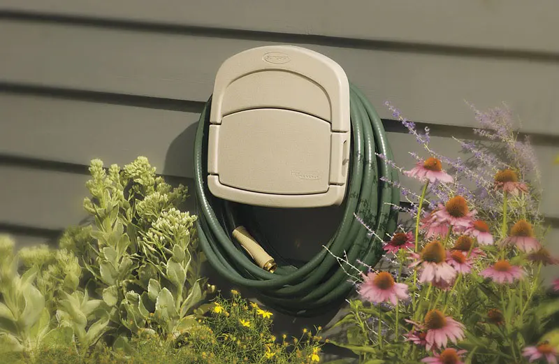 Suncast Hose Hangout Taupe Resin Wall Mounted Hose Hanger 150 ft. Capacity - Deal of The Week