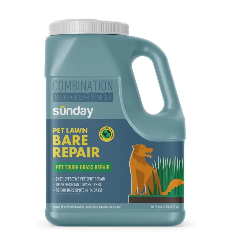 Sunday Pet Lawn Bare Repair All Grasses Sun or Shade Grass Repair Kit 3.75 lb. capacity - Deal of The Week