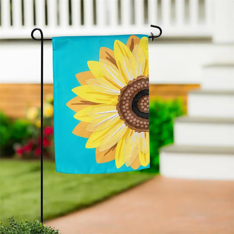 Sunflower Basic Applique Garden Flag