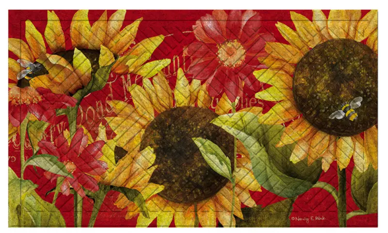 Sunflower Embossed Floor Mat,41em2122