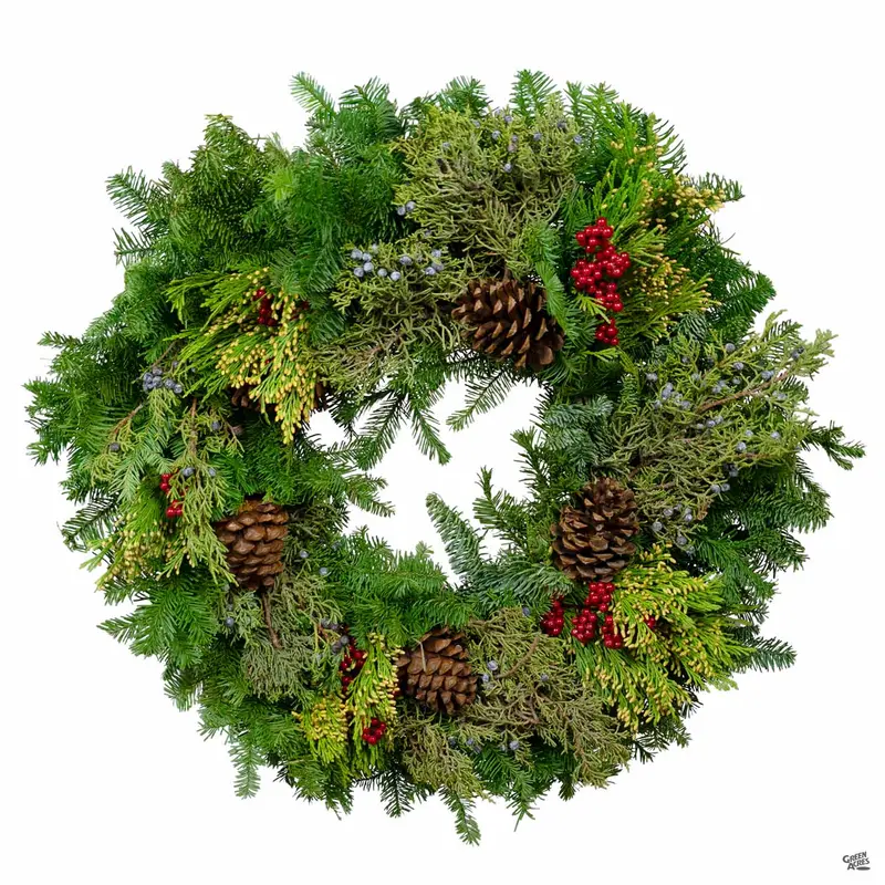 Sunshine Mixed Noble Fir Wreath 24"