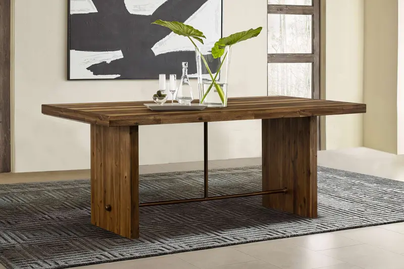 Superb Rustic Oak Dining Table By Armen Living