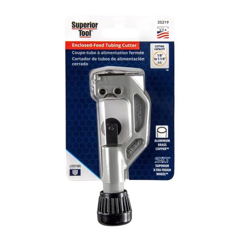 Superior Tool 1-1/4 in. Tubing Cutter Black/Silver 1 pc - Open Box