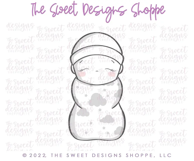 Swaddled Baby Boy - Cookie Cutter
