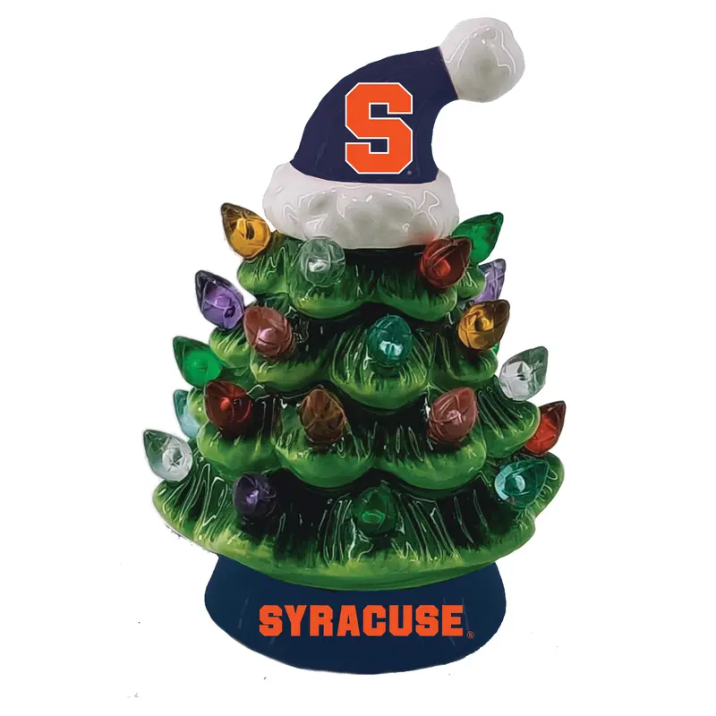 Syracuse University 8" LED Ceramic Christmas Tree