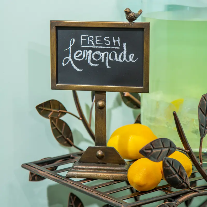 Table Top Chalkboard with Bird Decor
