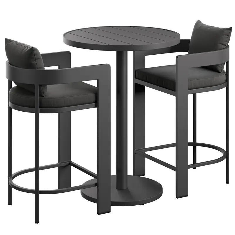 Tahoe 3-Piece Outdoor Patio Aluminum Bar Set by Modway