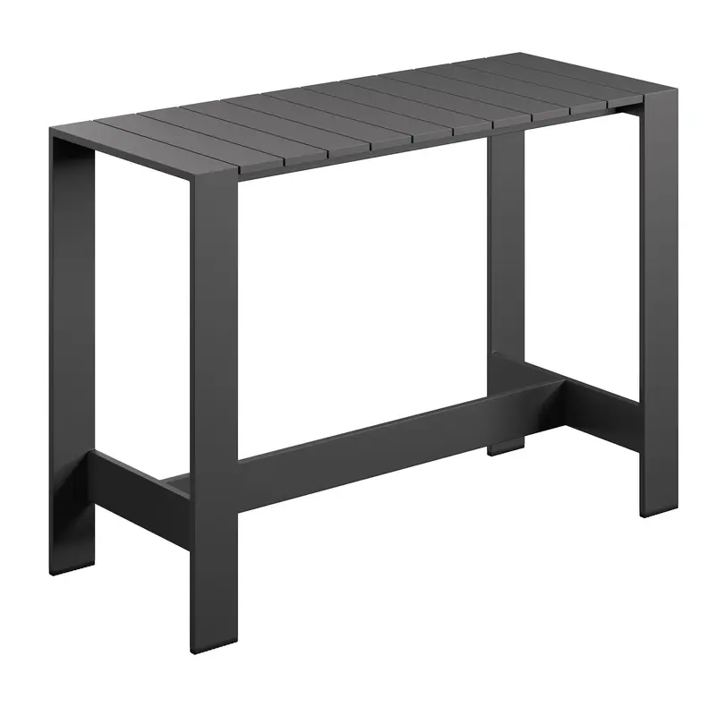 Tahoe 59 Inch Rectangle Outdoor Patio Aluminum Bar Table by Modway
