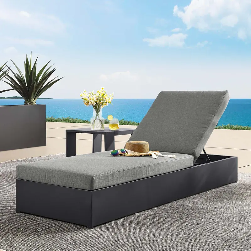Tahoe Outdoor Patio Powder-Coated Aluminum Chaise Lounge Chair By Modway - EEI-6634