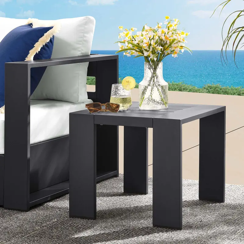 Tahoe Outdoor Patio Powder-Coated Aluminum End Table By Modway - EEI-6635