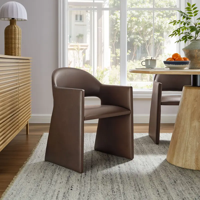 Talia Vegan Leather Dining Armchair by Modway