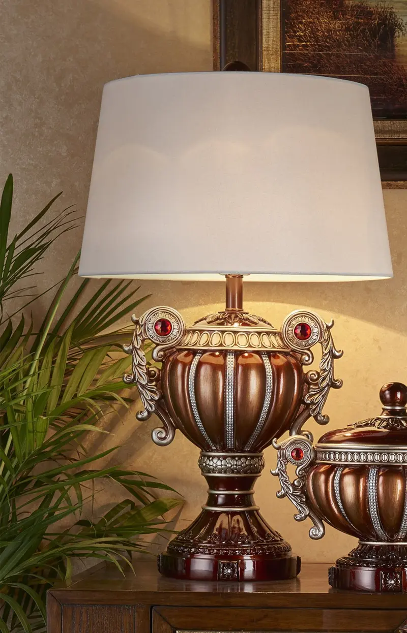 Tall Bronze Urn Shaped Table Lamp By Homeroots