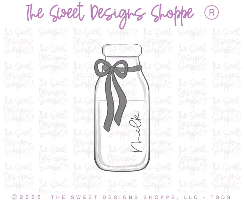 Tall Milk For Santa - Cookie Cutter