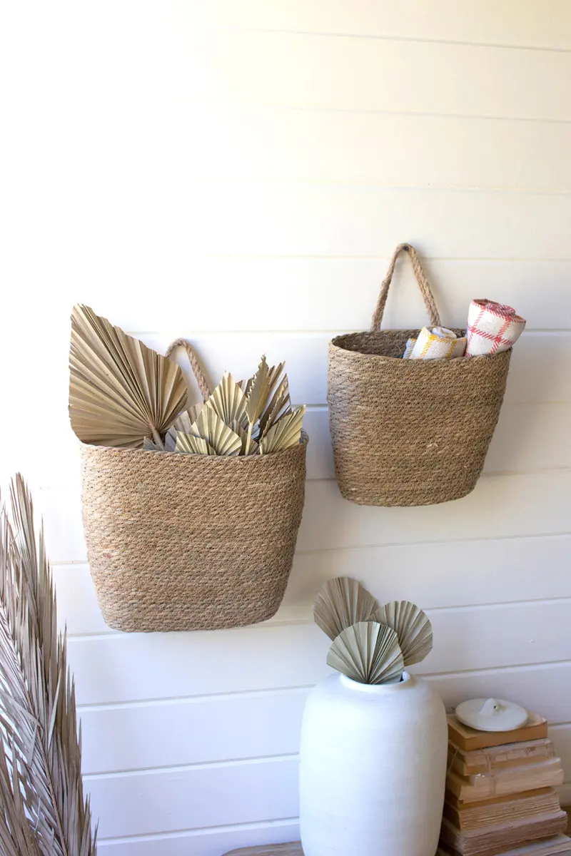 Tall Oval Woven Seagrass Baskets (Min 2) Set Of 2 By Kalalou