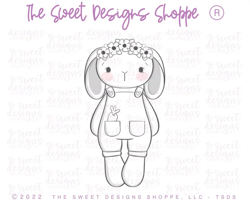 Tall Plush Girly Bunny - Cookie Cutter