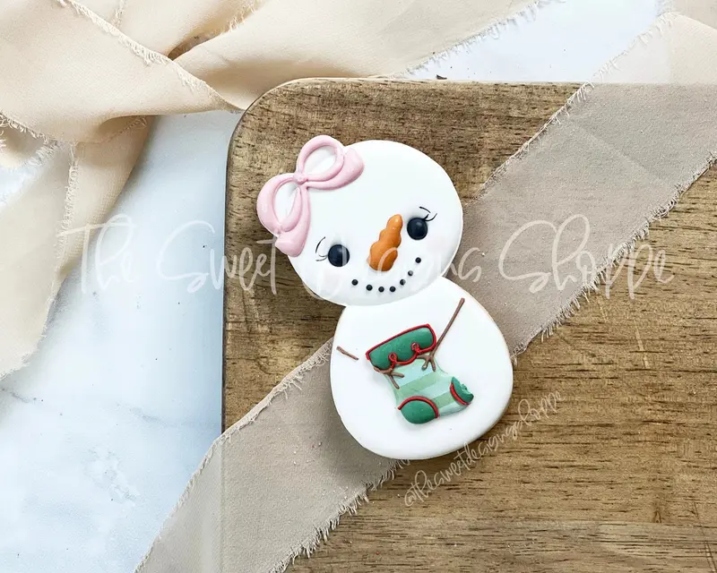 Tall Snowman with Candy - Cookie Cutter