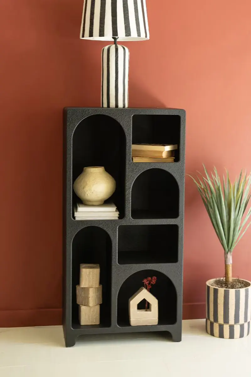 Tall Wooden Cubbie Cabinet - Black By Kalalou