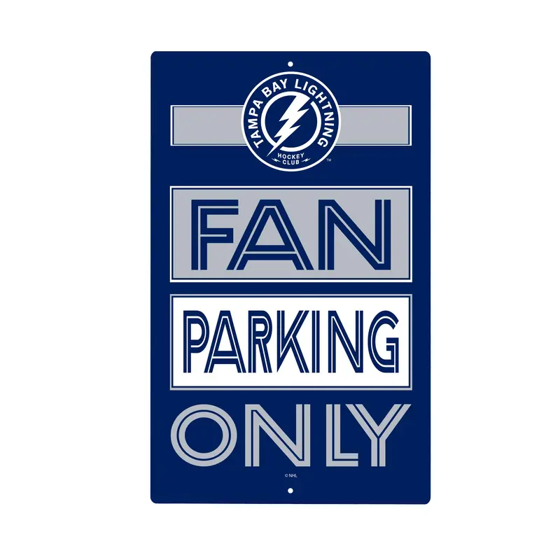 Tampa Bay Lightning Fan Parking USA Metal Wall Sign, 7.5" x 11.5"