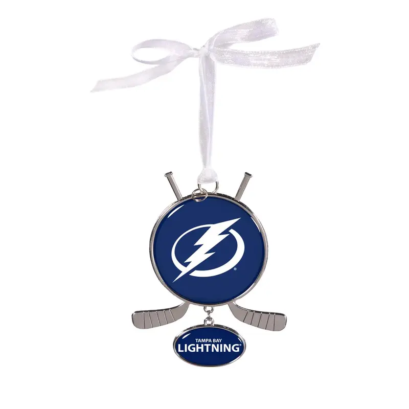 Tampa Bay Lightning Shaped Metal Ornament