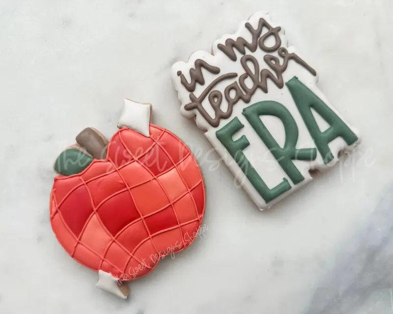 Taylor's Apple & Teacher ERA Plaque Set - Set of 2 - Cookie Cutters