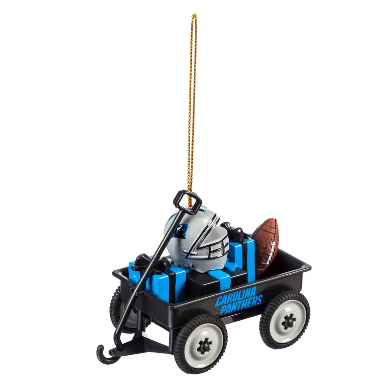 Team Wagon Ornament, Carolina Panthers,3ot3804wgn