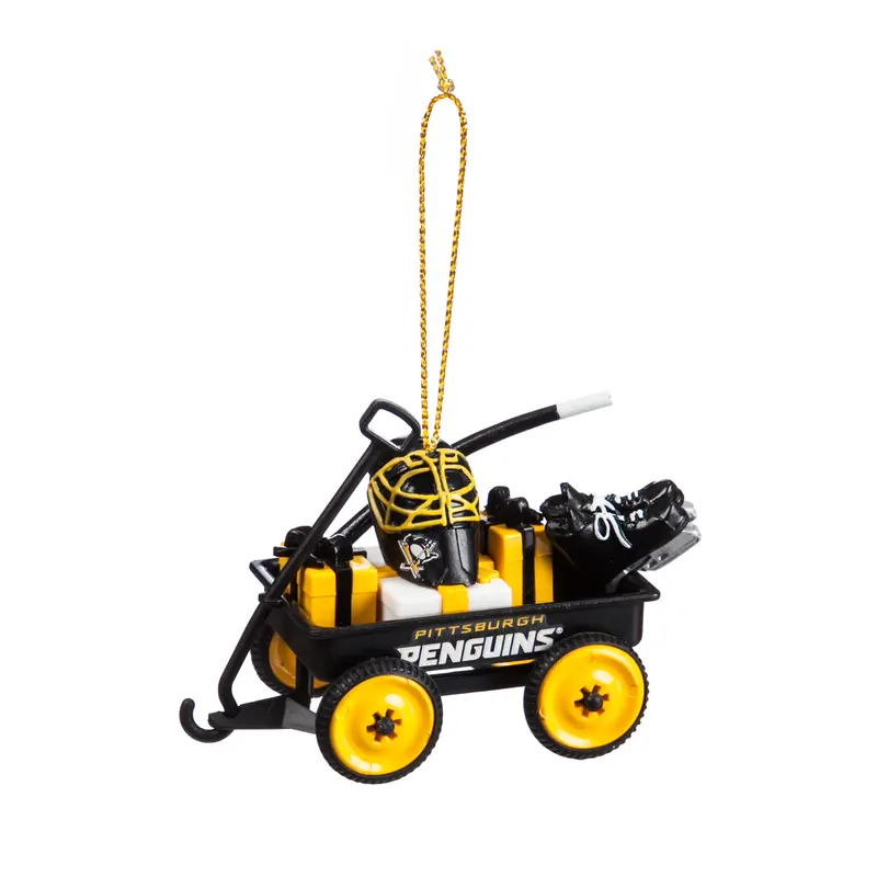 Team Wagon Ornament, Pittsburgh Penguins,3ot4372wgn