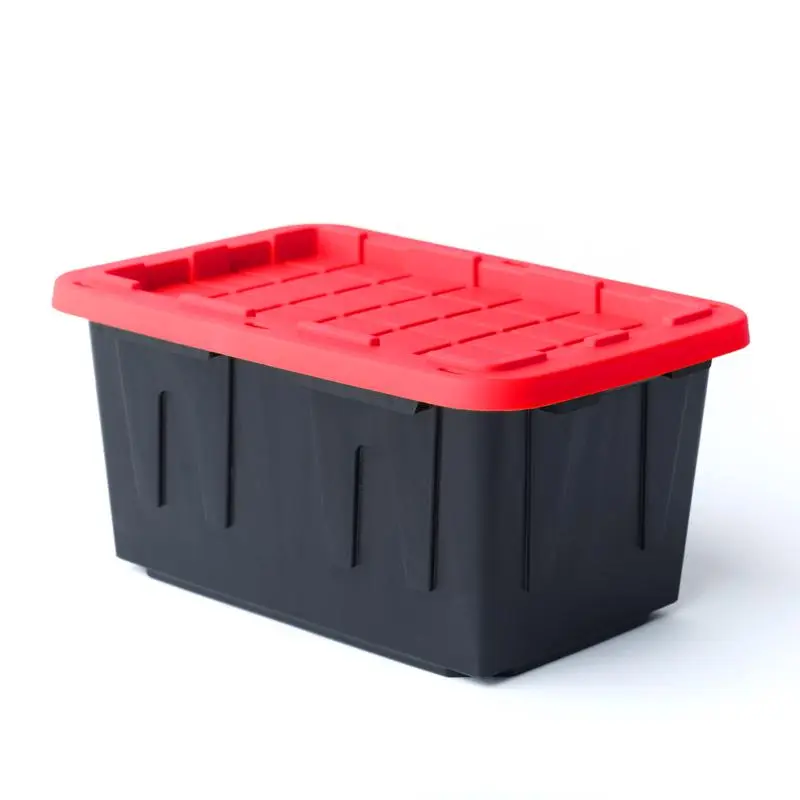 Teeny Tough Box Black/Red Storage Tote Stackable