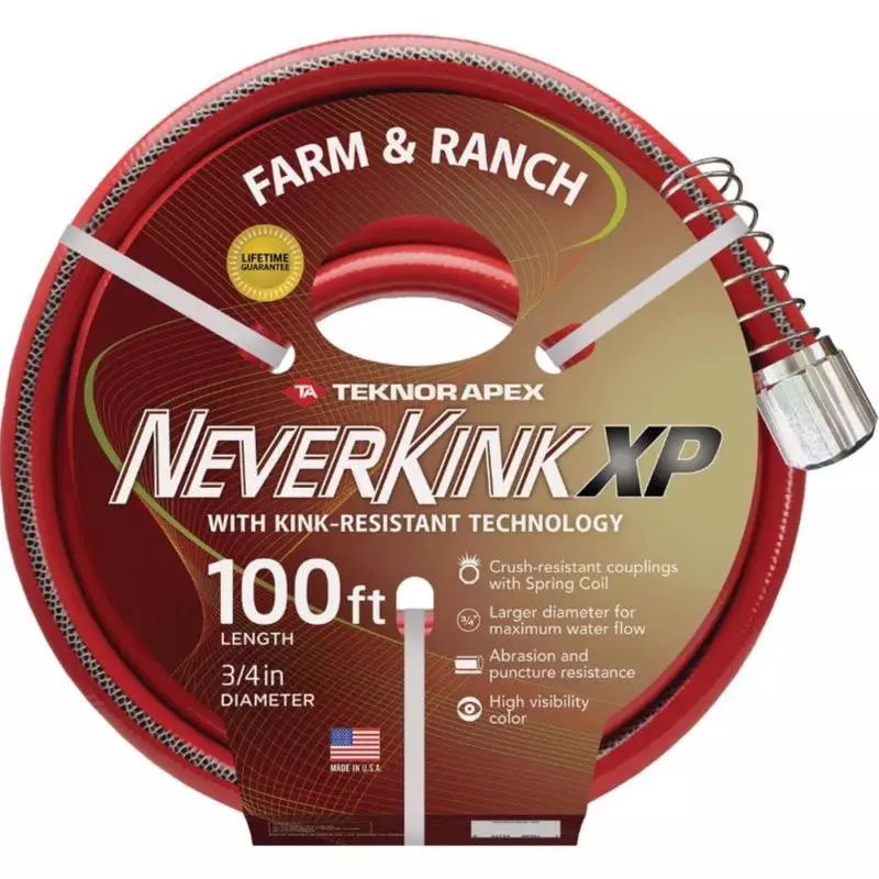 Teknor Apex NeverKink Pro 3/4 in. D X 100 ft. L Heavy Duty Contractor Grade Garden Hose - Open Box