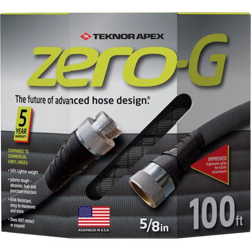 Teknor Apex Zero-G 5/8 in. D X 100 ft. L Heavy Duty Commercial Grade Garden Hose - Open Box