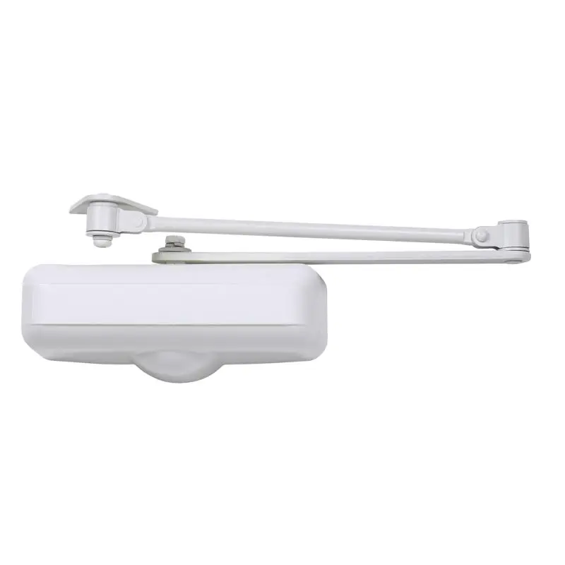 Tell Manufacturing Powder Coated White Aluminum/Steel Hydraulic Door Closer Grade 1