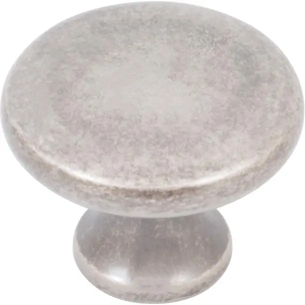 Telluride Cabinet/Bi-Fold Door Knob, 1-1/2 Inches, Weathered Nickel by Stone Harbor Hardware