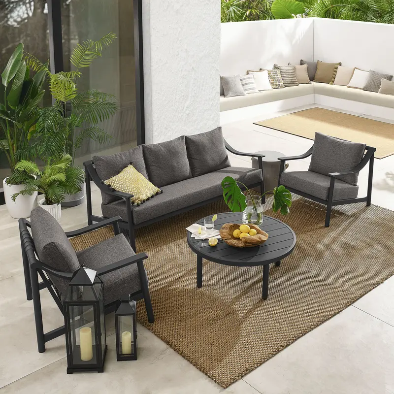 Terrace 4-Piece Outdoor Patio Aluminum Furniture Set by Modway