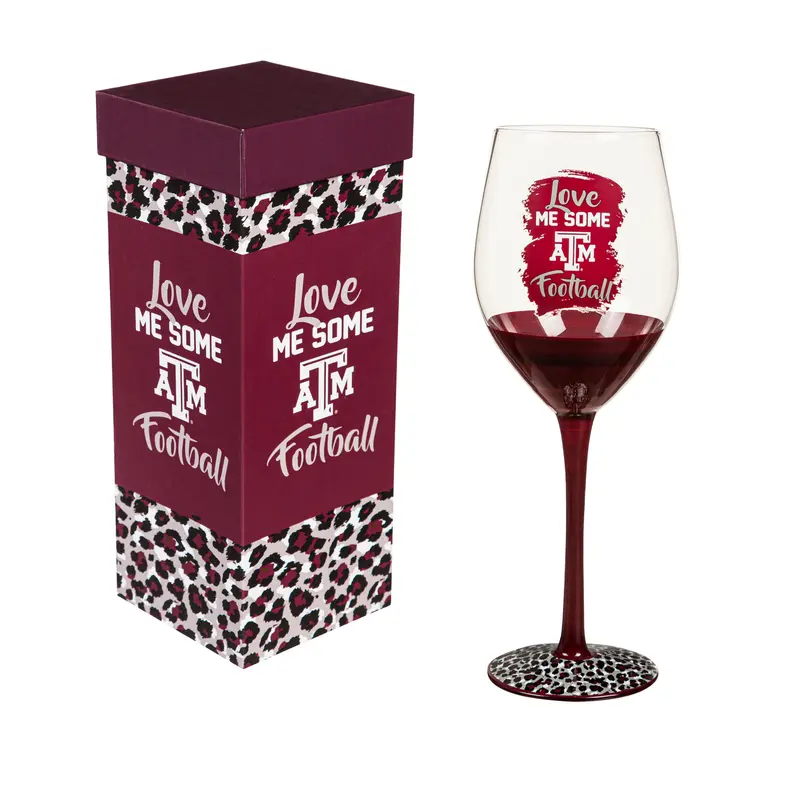 Texas A&M, 17oz Boxed Stemware,3cwg969