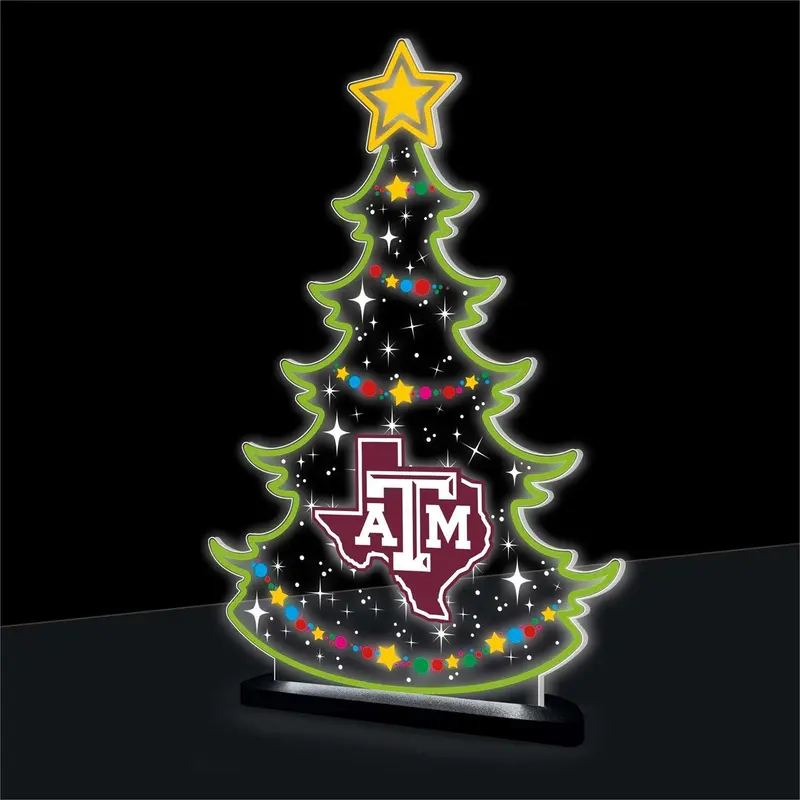 Texas A&M College Holiday Tree Desklite LED Decor