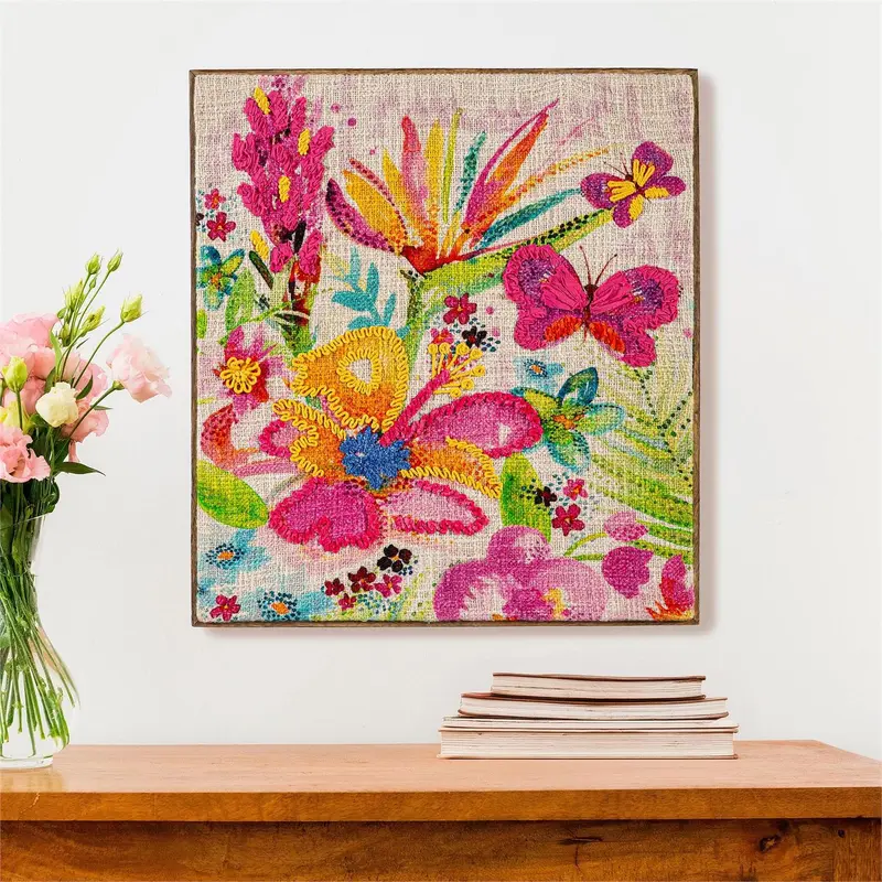 Textile Pastels of Nature Wall Décor, 18.5" L x 20.5" H