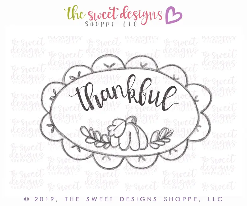 Thankful Scallop Plaque - Cookie Cutter