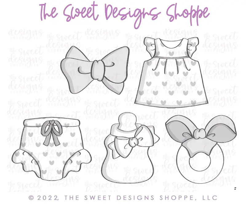The Frosted Cookiery "Baby" Class - Cookie Cutters Set Only - Set of 5 Cookie Cutters - Class not included. Online Class coming soon.