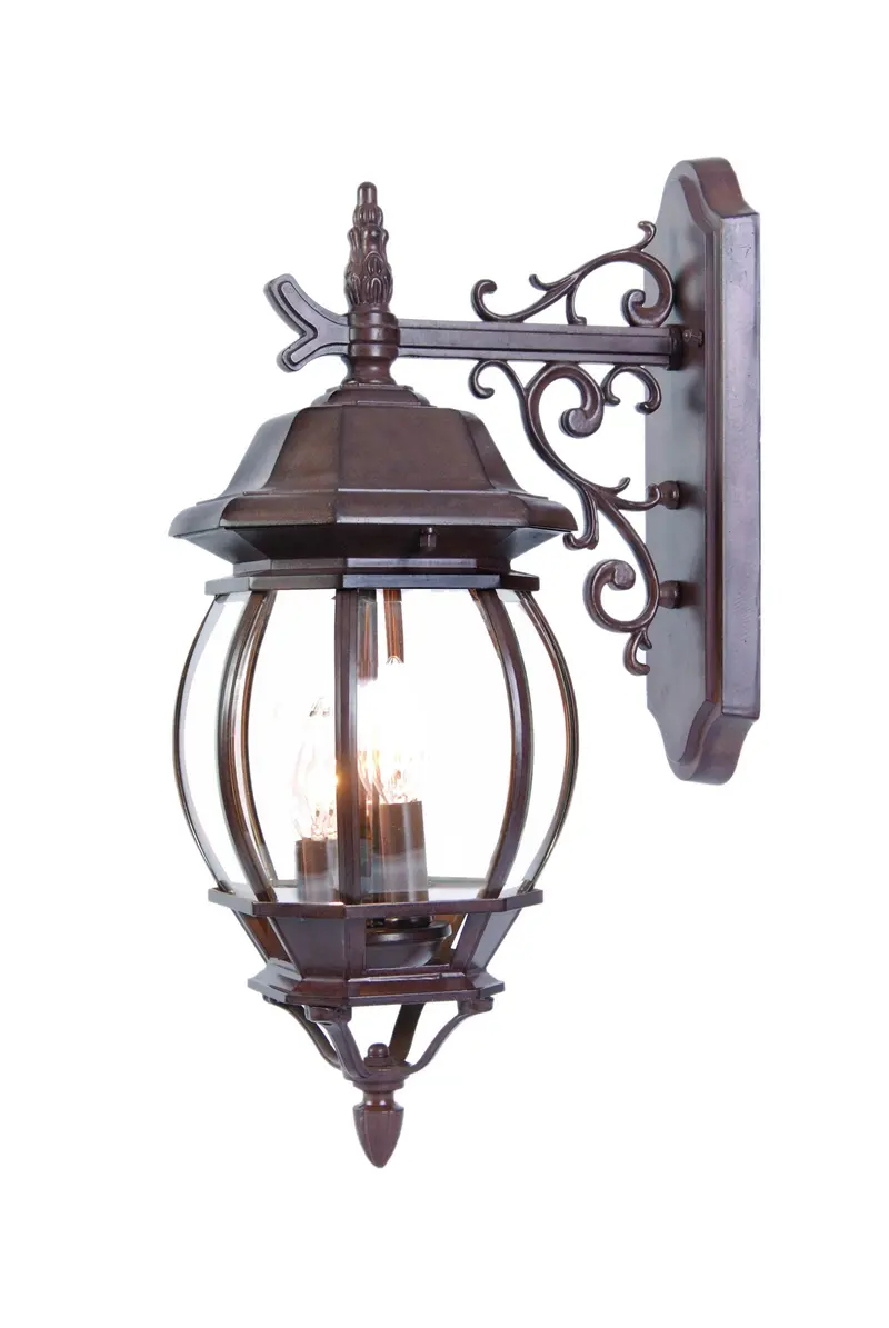 Three Light Dark Brown Hanging Glass Globe Wall Light By Homeroots